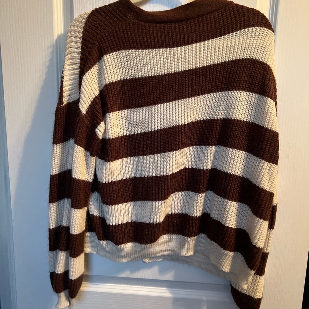 striped cardigan sweater